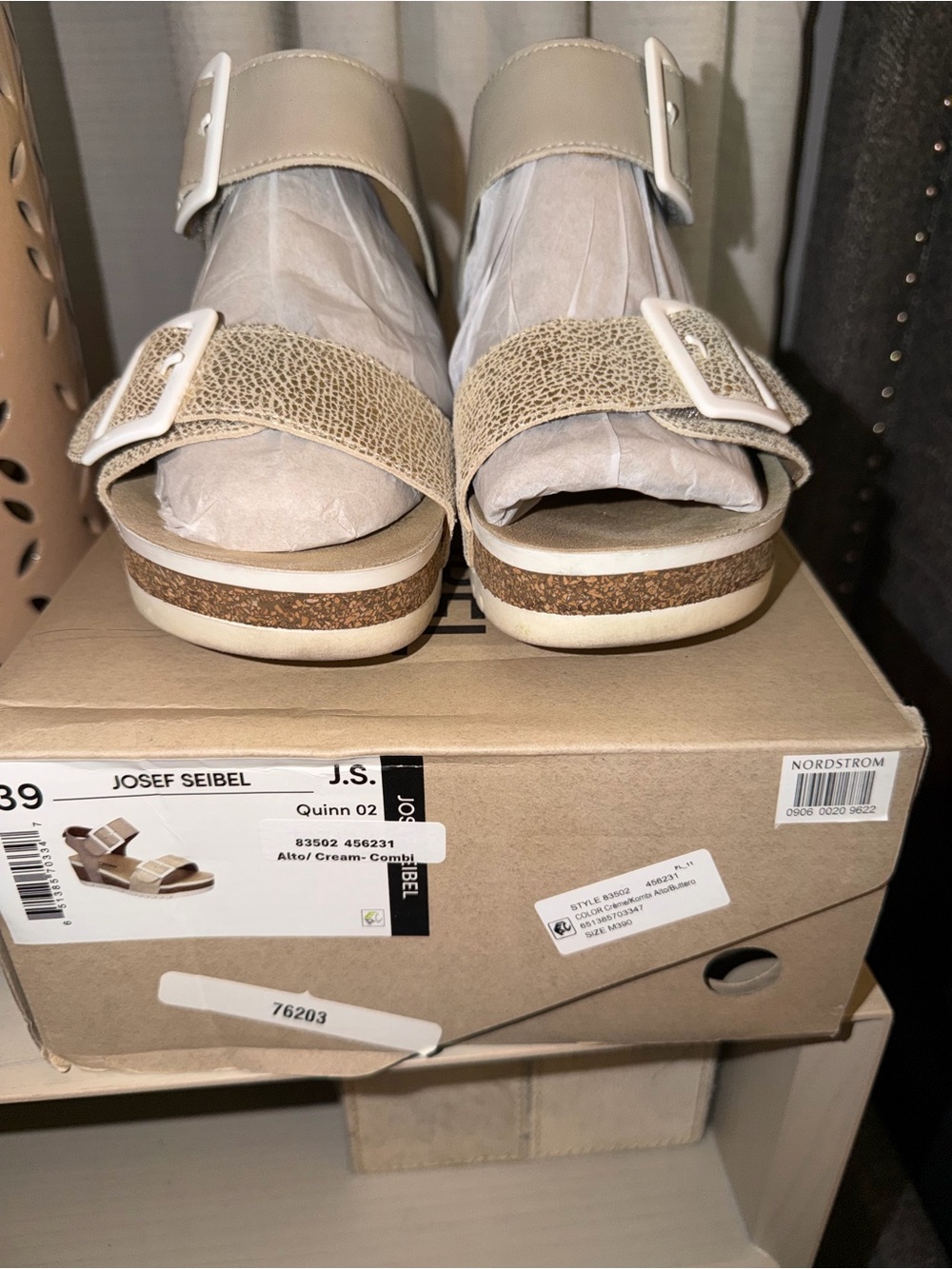 Women’s  Tan Buckle Sandals - Comfortable Everyday Shoes 8M